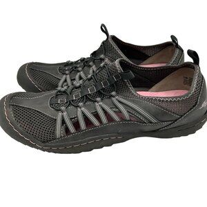 JBU Sport Womens Water Shoes Mesh Evergreen 12M Charcoal Pink